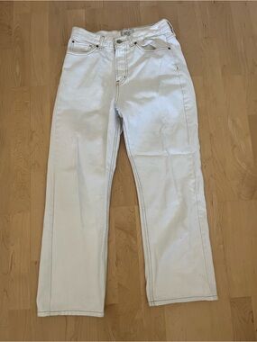 Urban Outfitters BDG Women's White High-Rise Straight Jeans